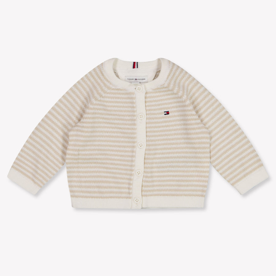 Tommy Hilfiger Baby Unisex Cardigan In Light Beige