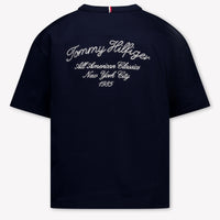 Tommy Hilfiger Bambini Ragazzi Maglietta dentro Navy