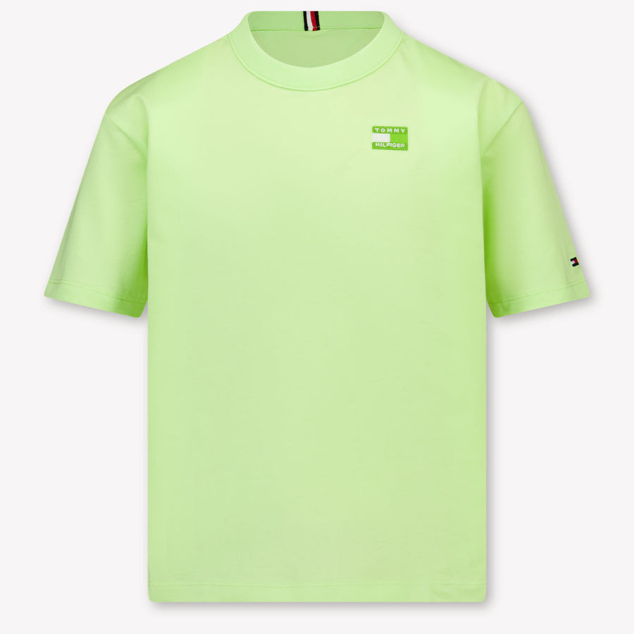 Tommy Hilfiger Bambini Ragazzi Maglietta dentro Lime