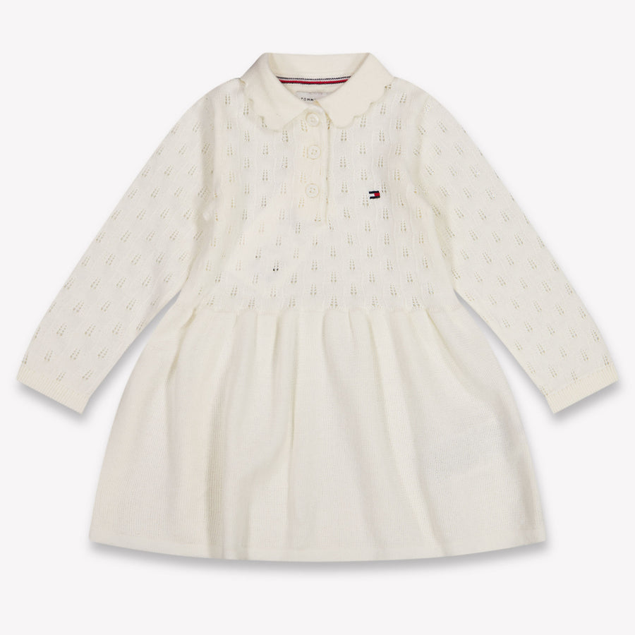Tommy Hilfiger Bambino Ragazze Vestirsi Off White