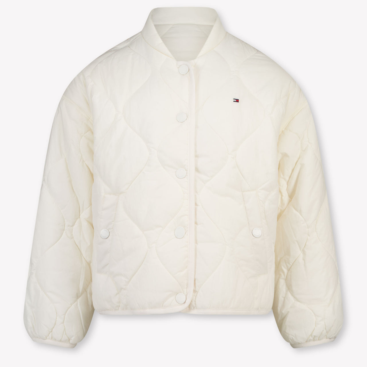 Tommy Hilfiger Bambini Ragazze In mezzo alla giacca Off White