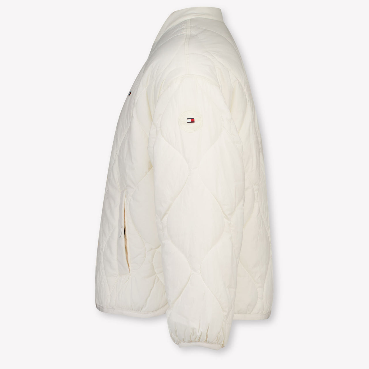 Tommy Hilfiger Bambini Ragazze In mezzo alla giacca Off White