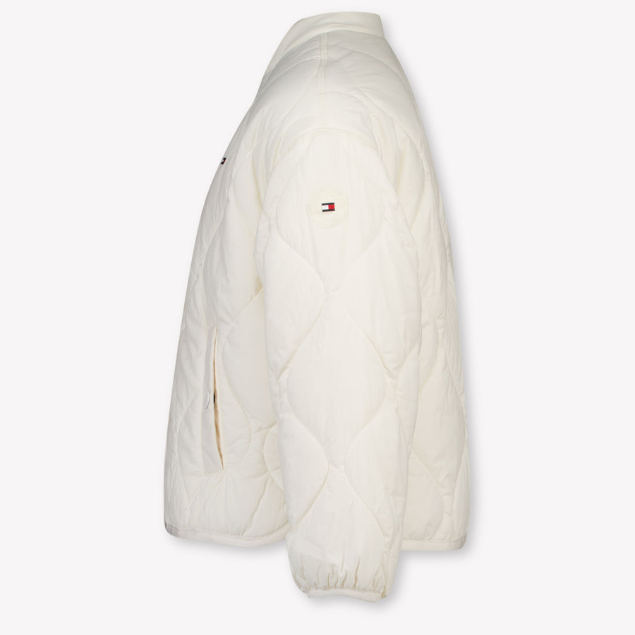 Tommy Hilfiger Bambini Ragazze In mezzo alla giacca Off White