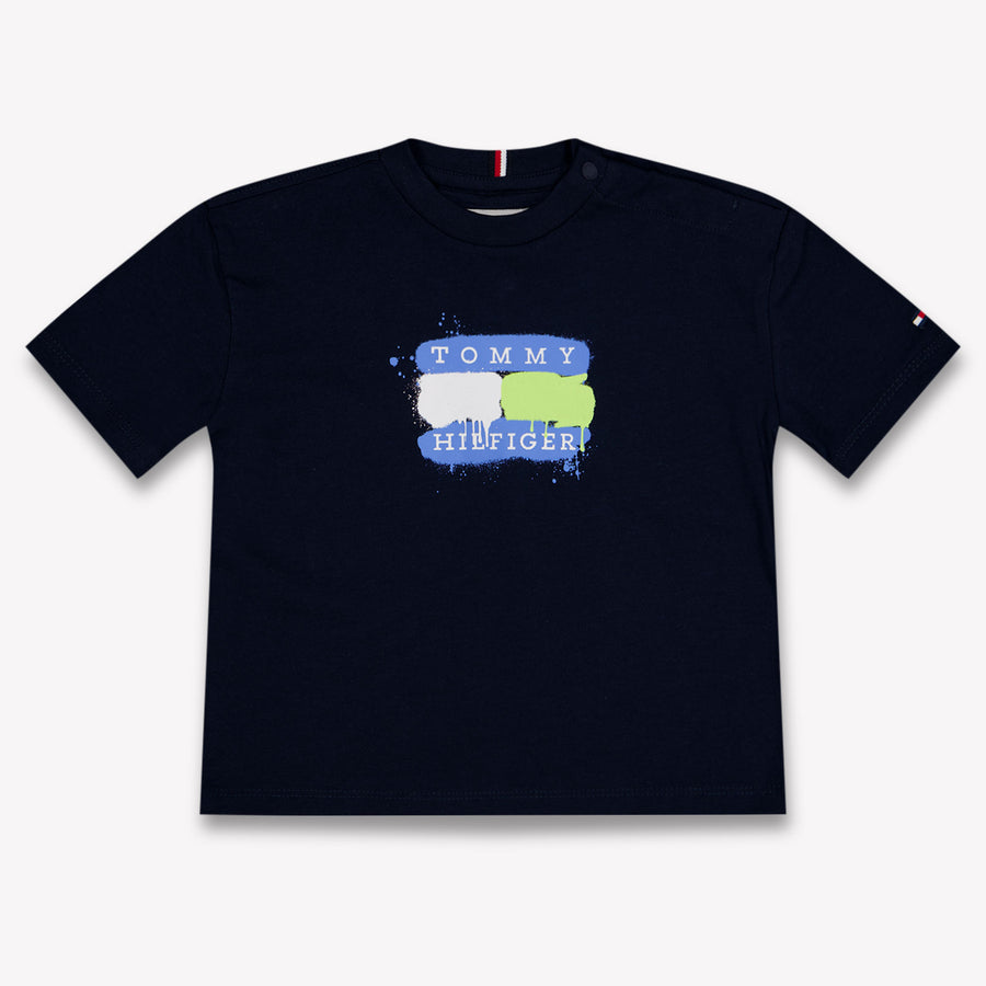 Tommy Hilfiger Bambino Ragazzi Maglietta dentro Navy