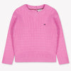 Tommy Hilfiger Bambino Ragazze Maglione dentro Rosa