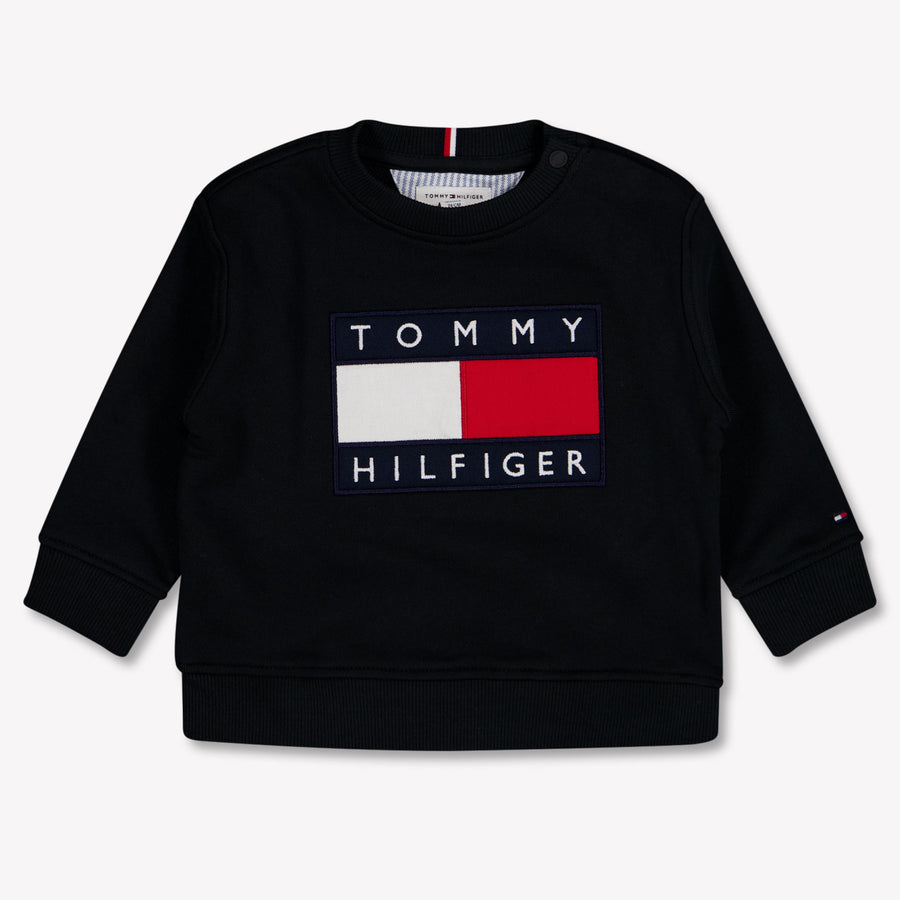 Tommy Hilfiger bebe Unisex suéter en Negro