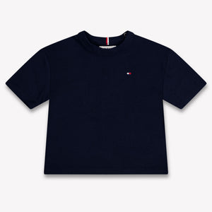 Tommy Hilfiger bebe Chicos Camiseta adentro Navy