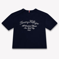 Tommy Hilfiger bebe Chicos Camiseta adentro Navy