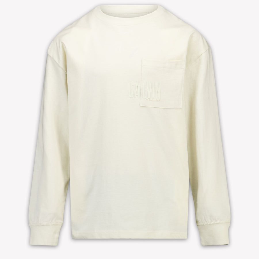 Calvin Klein Bambini Ragazzi Maglietta dentro Off White