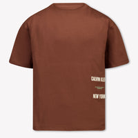 Calvin Klein Bambini Ragazzi Maglietta dentro Marrone