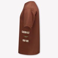 Calvin Klein Bambini Ragazzi Maglietta dentro Marrone