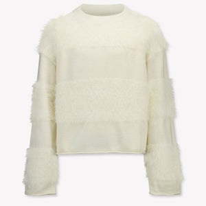 Calvin Klein Enfants Filles Pull en blanc cassé