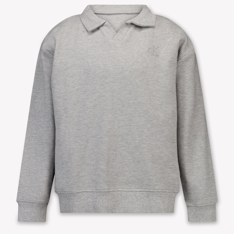 Calvin Klein Kinder Jungen Pullover rein Grau