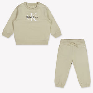 Calvin Klein Unisex-Jogginganzug für Babys In Beige