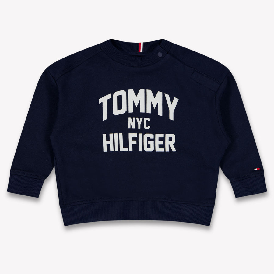 Tommy Hilfiger bebe Chicos suéter en Navy