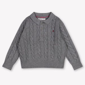 Tommy Hilfiger Bébé Garçons Pull en Gris