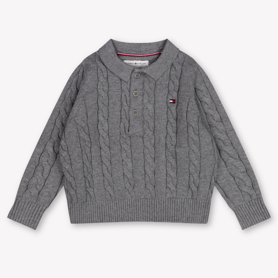 Tommy Hilfiger Bébé Garçons Pull en Gris