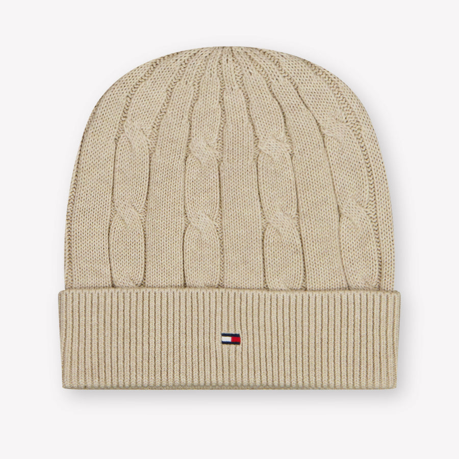 Tommy Hilfiger Kinder Unisex-Mütze Beige
