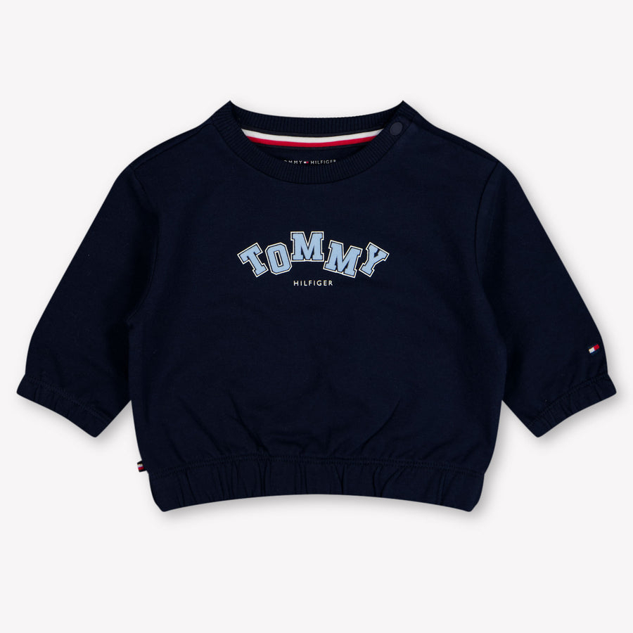 Tommy Hilfiger Baby Jungen Pullover rein Marineblau