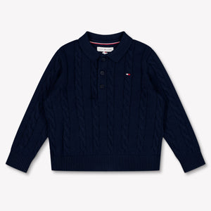 Tommy Hilfiger Baby Jungen Pullover rein Marineblau