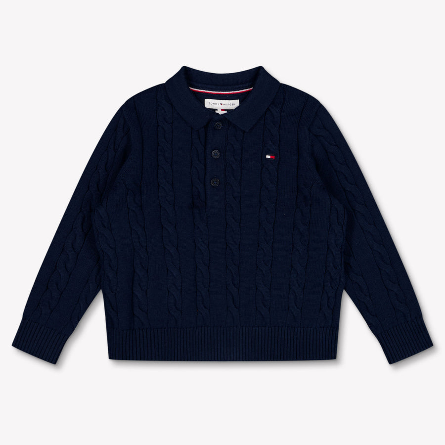 Tommy Hilfiger Baby Jungen Pullover rein Marineblau