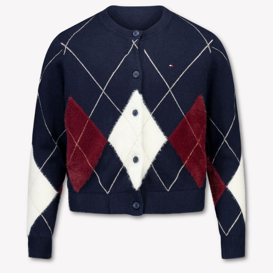Tommy Hilfiger Kinder Mädchen Strickjacke In Marineblau