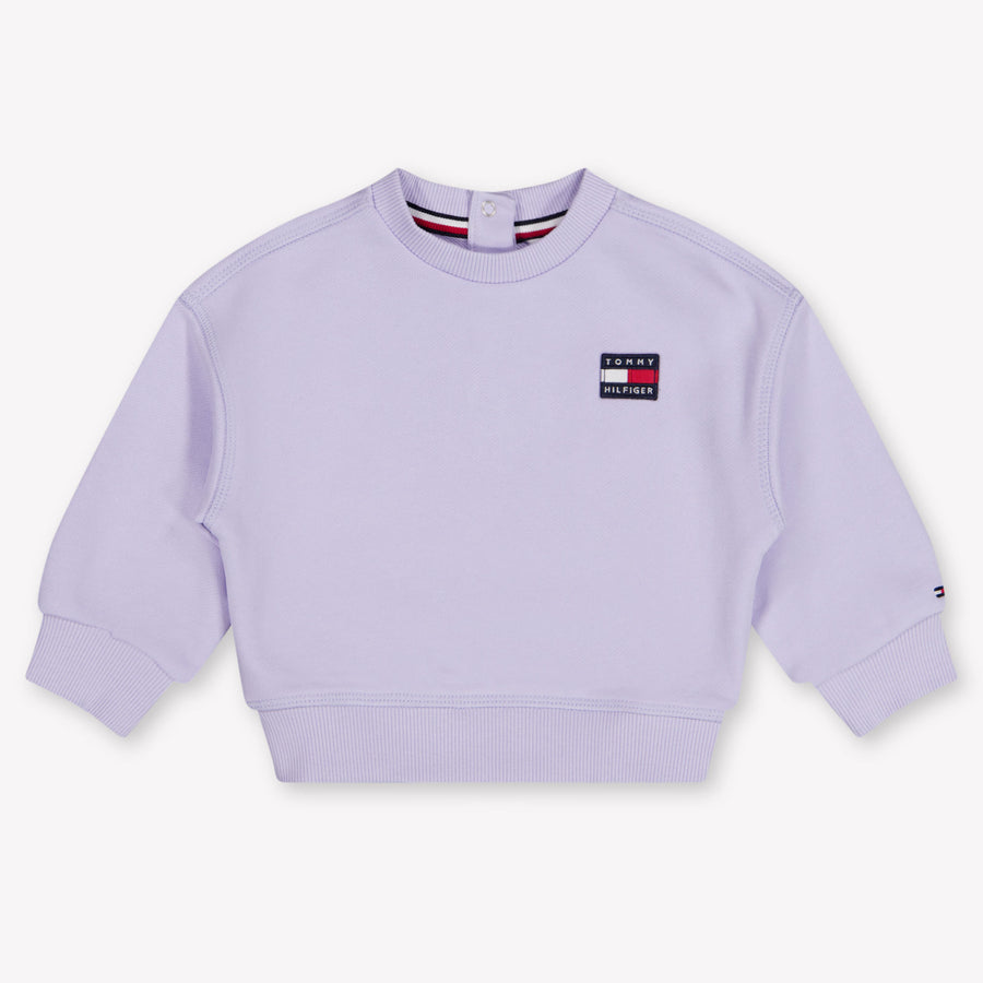 Tommy Hilfiger Bébé Filles Pull en Lilas