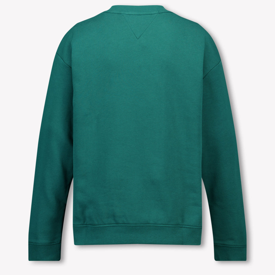 Tommy Hilfiger Enfants Unisexe Pull en Vert