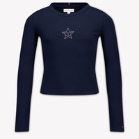 Tommy Hilfiger Bambini Ragazze Maglietta dentro Navy