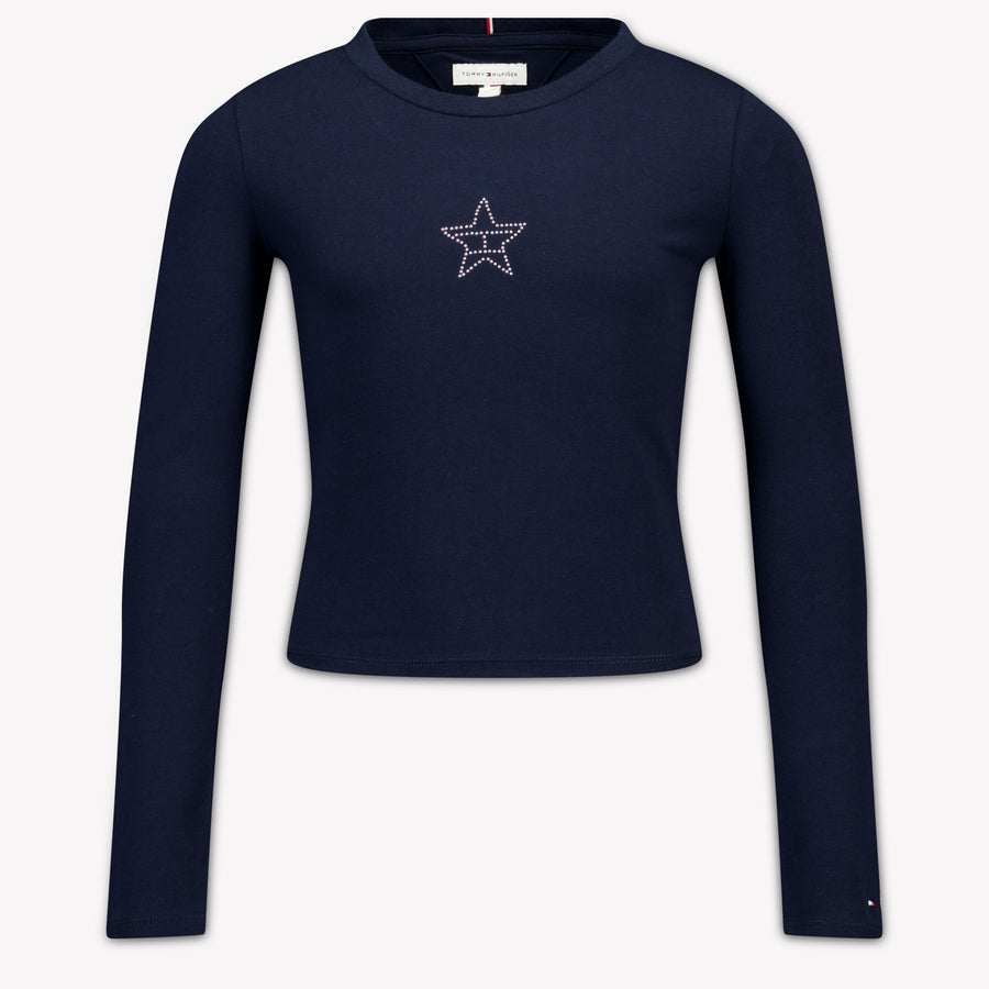 Tommy Hilfiger Bambini Ragazze Maglietta dentro Navy