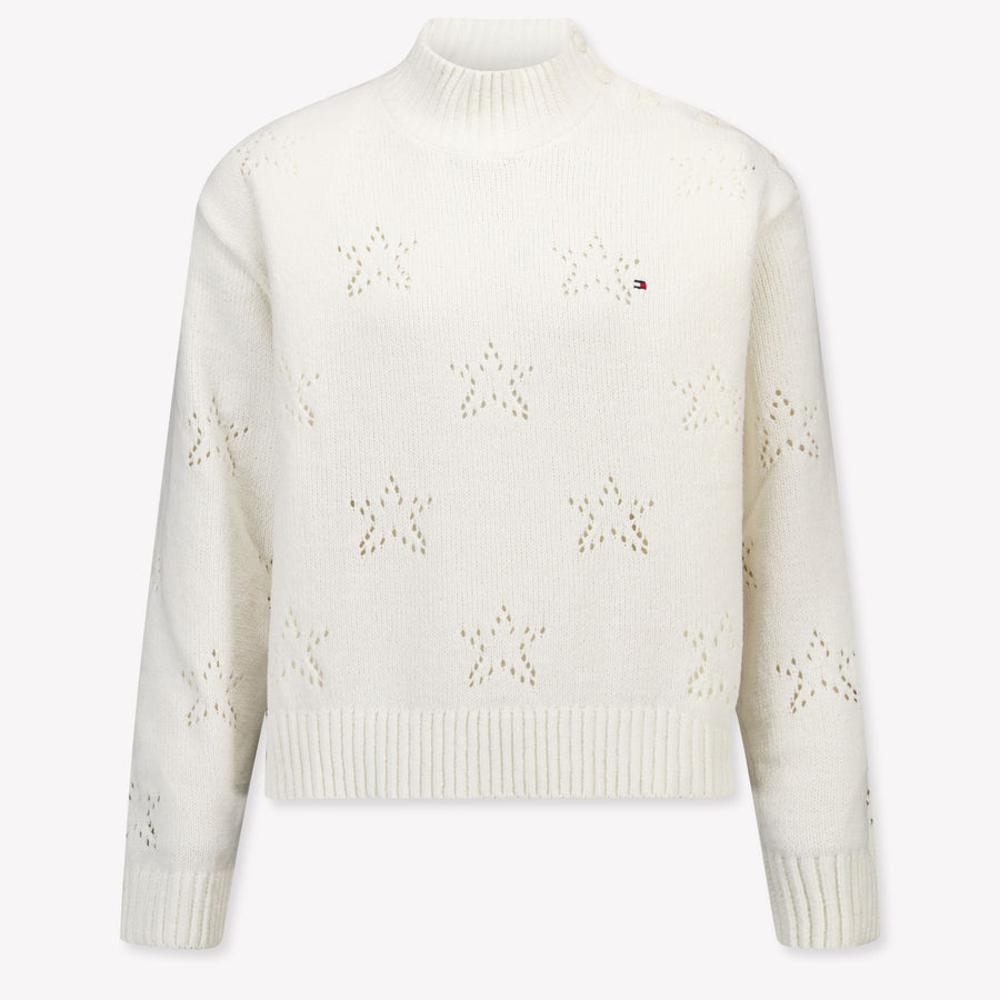 Tommy Hilfiger Bambini Ragazze Maglione dentro Off White