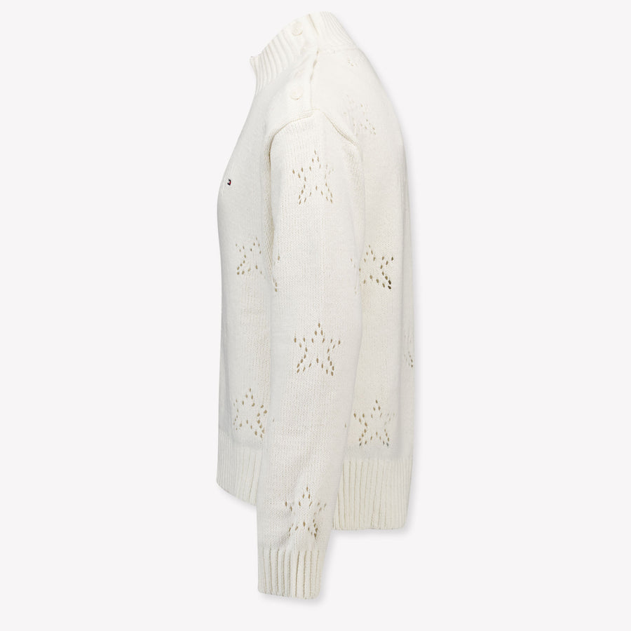Tommy Hilfiger Bambini Ragazze Maglione dentro Off White