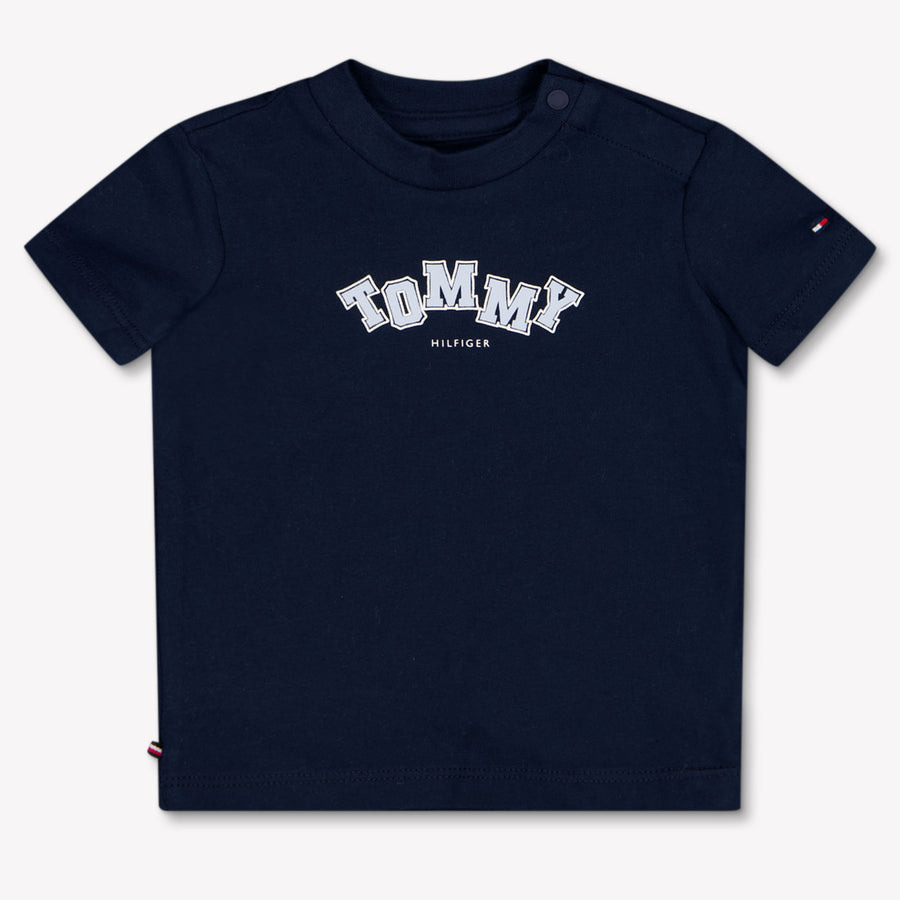 Tommy Hilfiger bebe Chicos Camiseta adentro Navy