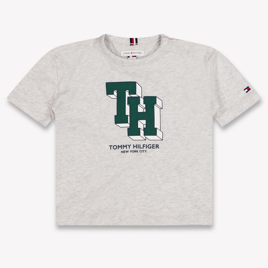Tommy Hilfiger bebe Chicos Camiseta adentro Gris