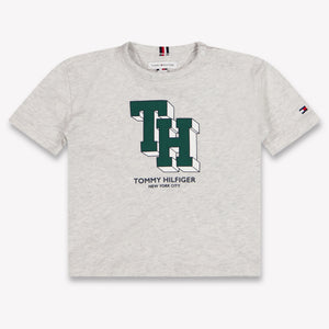 Tommy Hilfiger bebe Chicos Camiseta adentro Gris