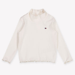 Tommy Hilfiger bebe Chicas Camiseta adentro Blanco Roto