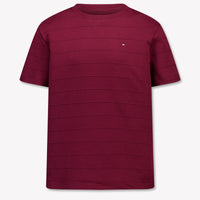 Tommy Hilfiger Bambini Ragazzi Maglietta dentro Bordeaux