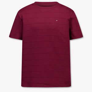 Tommy Hilfiger Bambini Ragazzi Maglietta dentro Bordeaux