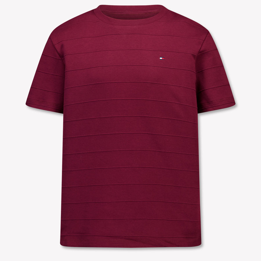 Tommy Hilfiger Bambini Ragazzi Maglietta dentro Bordeaux