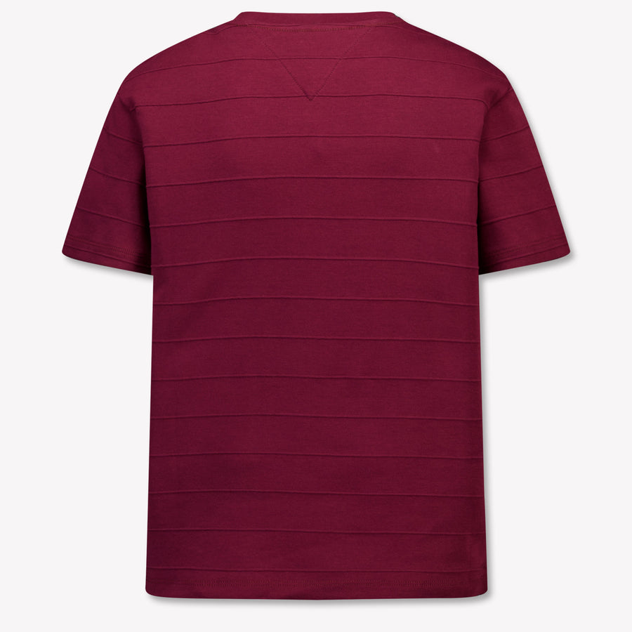 Tommy Hilfiger Bambini Ragazzi Maglietta dentro Bordeaux