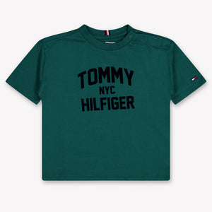Tommy Hilfiger bebe Chicos Camiseta adentro Verde Oscuro