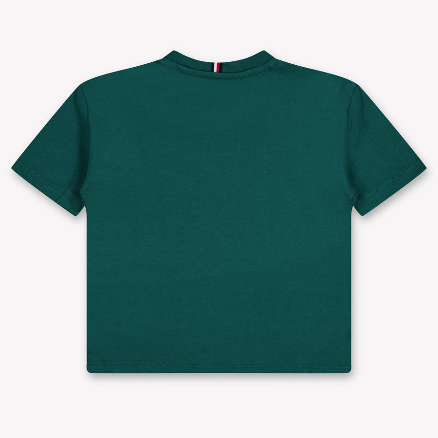 Tommy Hilfiger bebe Chicos Camiseta adentro Verde Oscuro
