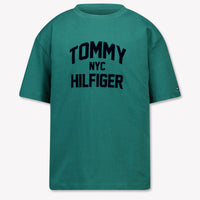 Tommy Hilfiger Bambini Ragazzi Maglietta dentro Verde Scuro