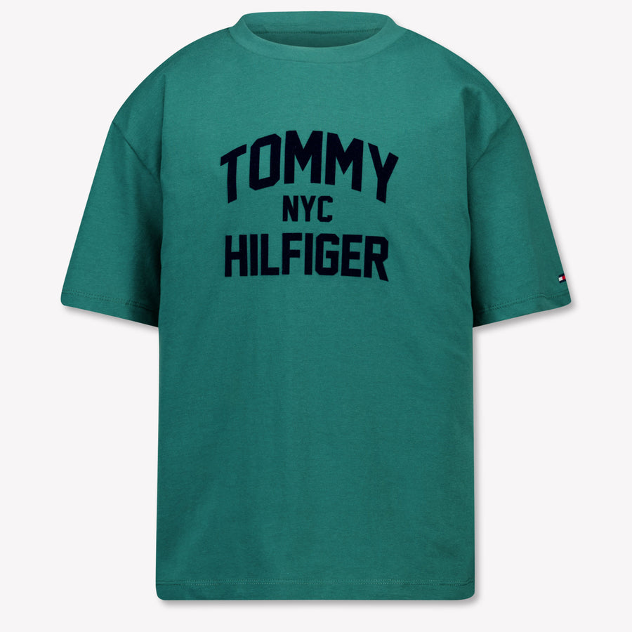 Tommy Hilfiger Bambini Ragazzi Maglietta dentro Verde Scuro