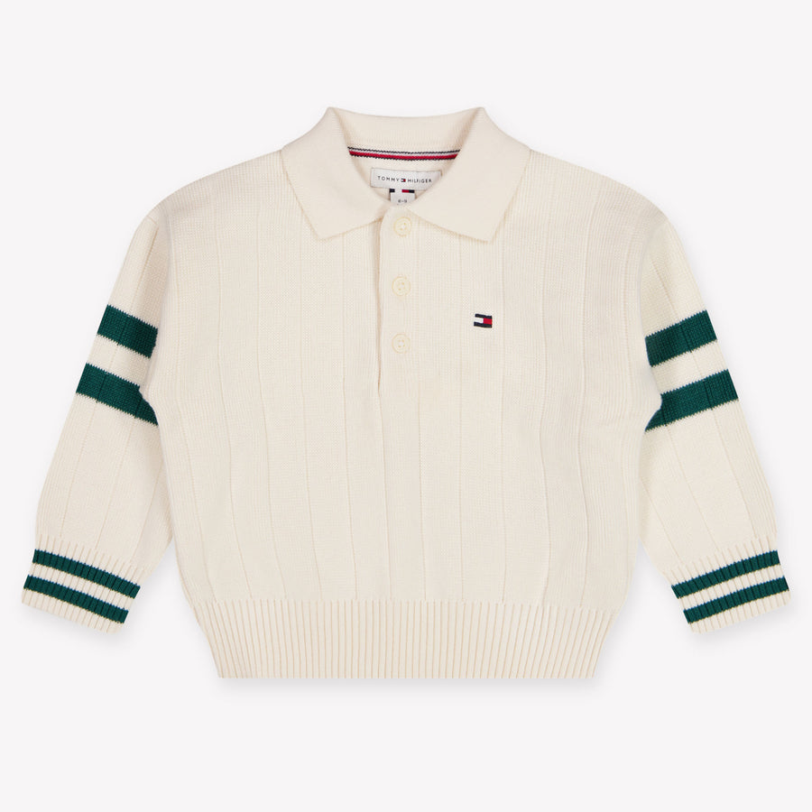 Tommy Hilfiger bebe Chicos suéter en Blanco Roto