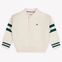 Tommy Hilfiger bebe Chicos suéter en Blanco Roto