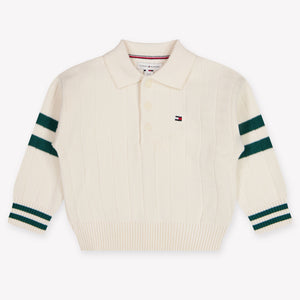 Tommy Hilfiger bebe Chicos suéter en Blanco Roto
