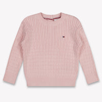 Tommy Hilfiger Bambino Ragazze Maglione dentro Rosa Chiaro