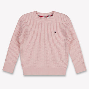 Tommy Hilfiger Bambino Ragazze Maglione dentro Rosa Chiaro