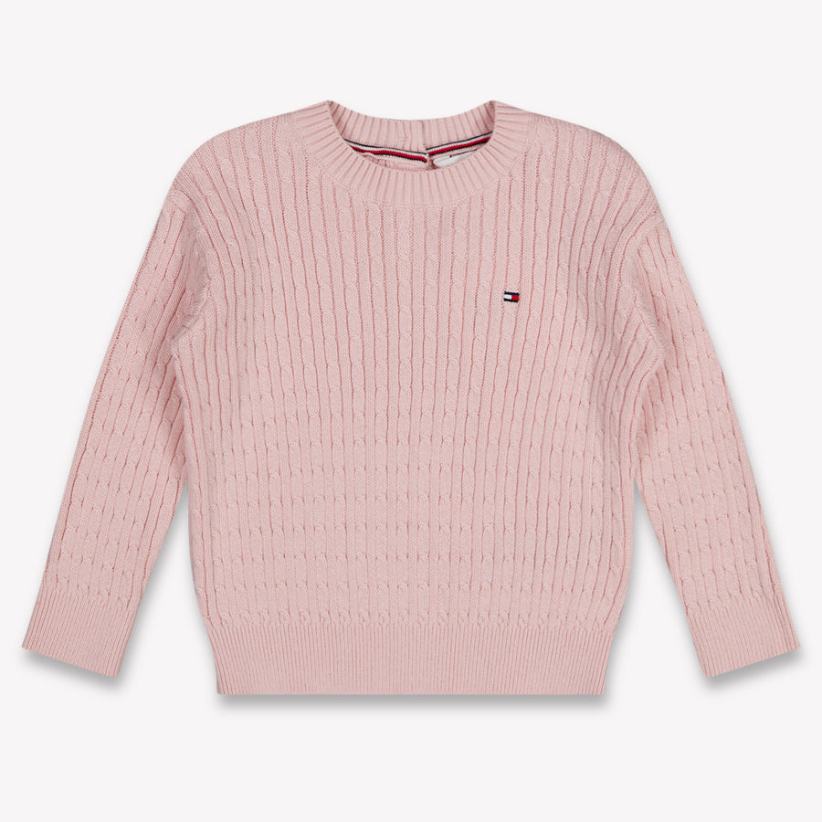 Tommy Hilfiger Bambino Ragazze Maglione dentro Rosa Chiaro